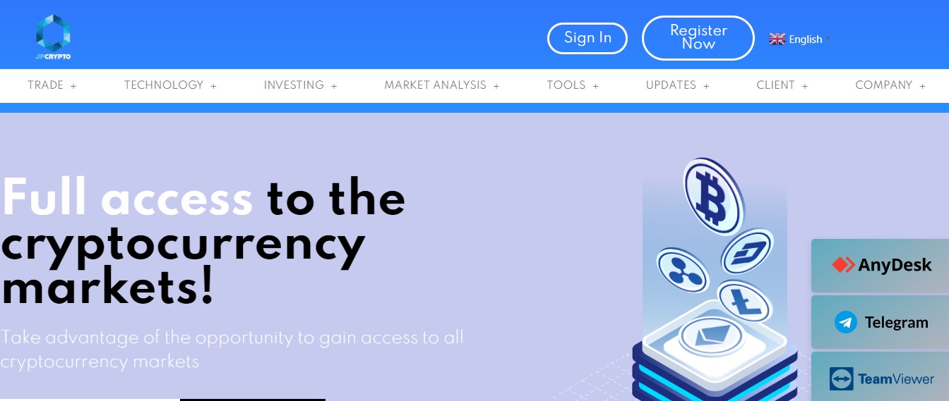 JP Crypto website