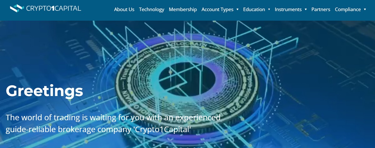 Crypto1Capital hemsida