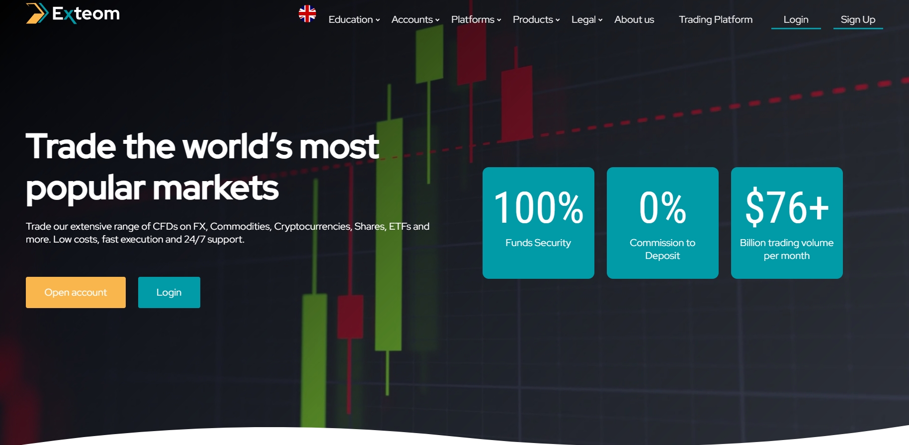 Exteom homepage