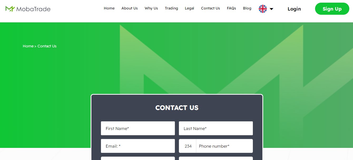 Mobatrade customer support