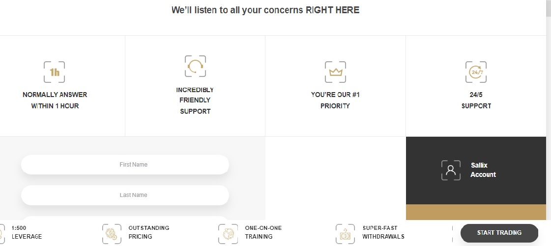 Sallix Capital Customer Service